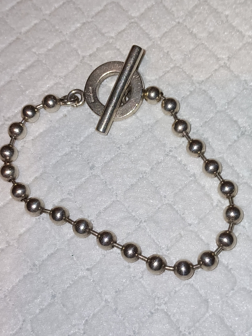 Gucci GG Boule Toggle Sterling Silver Bracelet .925 - Picture 2 of 3